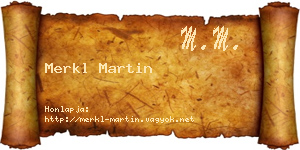 Merkl Martin névjegykártya
